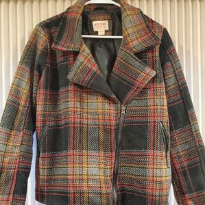 Mossimo Plaid Moto jacket